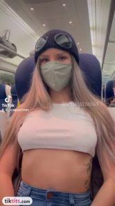 Extreme airplane tit display by NSFWLover