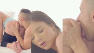 18 Yoga Rimjob and Teen Brunette Small Tits hot