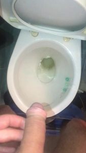 Bathroom Cock Piss by My dick