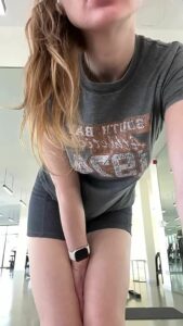 Camel toe Onlyfans Gym by pricktease