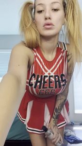 Cheerleader Cosplay Fake boobs by TheBigGuy