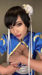 Cosplay Shaking tits Brunette by aboobies