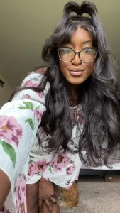 Ebony Glasses Undressing by br0nzedcoco