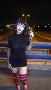Emo Showing boobs Brunette by twerk kitty
