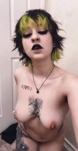 Informal Tattooed Nipple piercing by gremlinbxtch