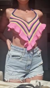 Perfect tits Shorts Showing boobs by atomicbrunette18