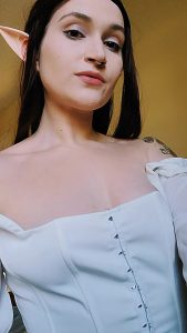 Pierced Nipple piercing Costume by daphnexus