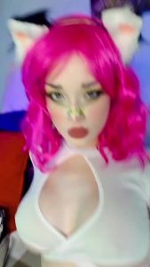 Pink haired Big boobs Ahegao by annie may