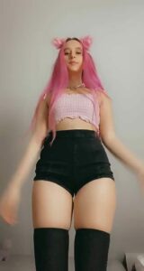 Pink haired Teen Stockings by cherrygurl444