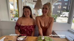 Restaurant Showing boobs Natural tits by dddbrii
