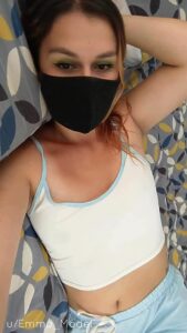 Selfie Mask Showing tits by emma model