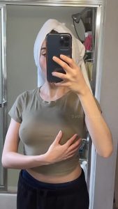 Selfie Showing boobs Mirror by sabrinaskys
