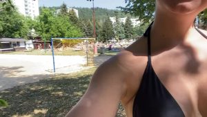 Selfie Showing boobs Nature by mayammy