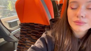 Showing boobs Bus Public nudity by mayammy