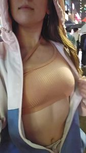 Small tits Caught Flashing by only tik