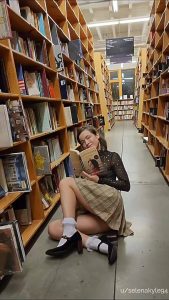 Student No panties Library by naomiwildman3