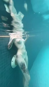 Swimming pool Naked Skinny by deeplywhite