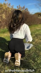 Tiny No panties Brunette by thebitesizedb