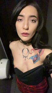 Ahegao Brunette Nipple piercing by MisakiLight