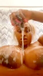 Ebony Blonde Big Tits Soap Up