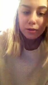 Hot Blonde Bored In College Shows Tits