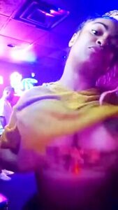 Flashing Boobs At The Bar