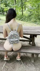 Nature Brunette Bikini by sweet buttocks