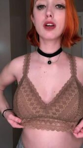Redhead Showing boobs Naked boobs by bikatan