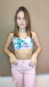Skinny Pretty Touching tits by leia 18